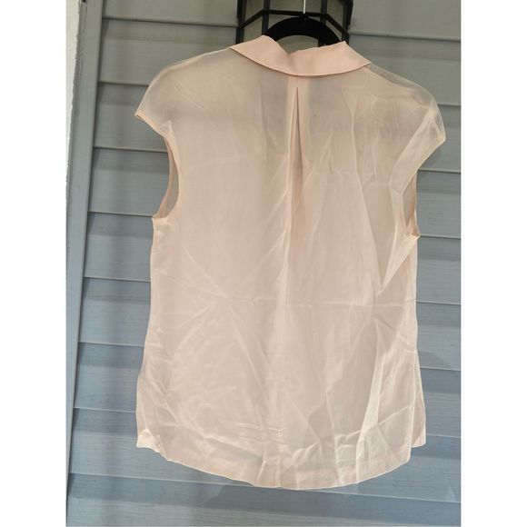 TED BAKER Peach 'Maddi' 100% Silk Blouse Ted's Size 2 / US Small - Picture 11 of 13